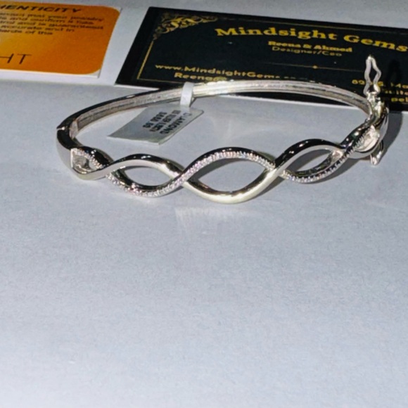 Genuine Natural Earth Mined Diamond Bracelet/Bangle, 1/4cttw real diamonds, - Picture 6 of 8